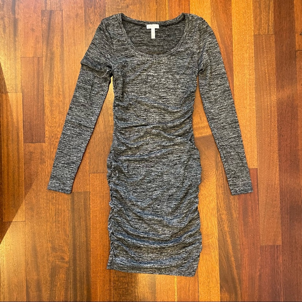 NWOT Leith Body-Con Ruched Long Sleeve Dress